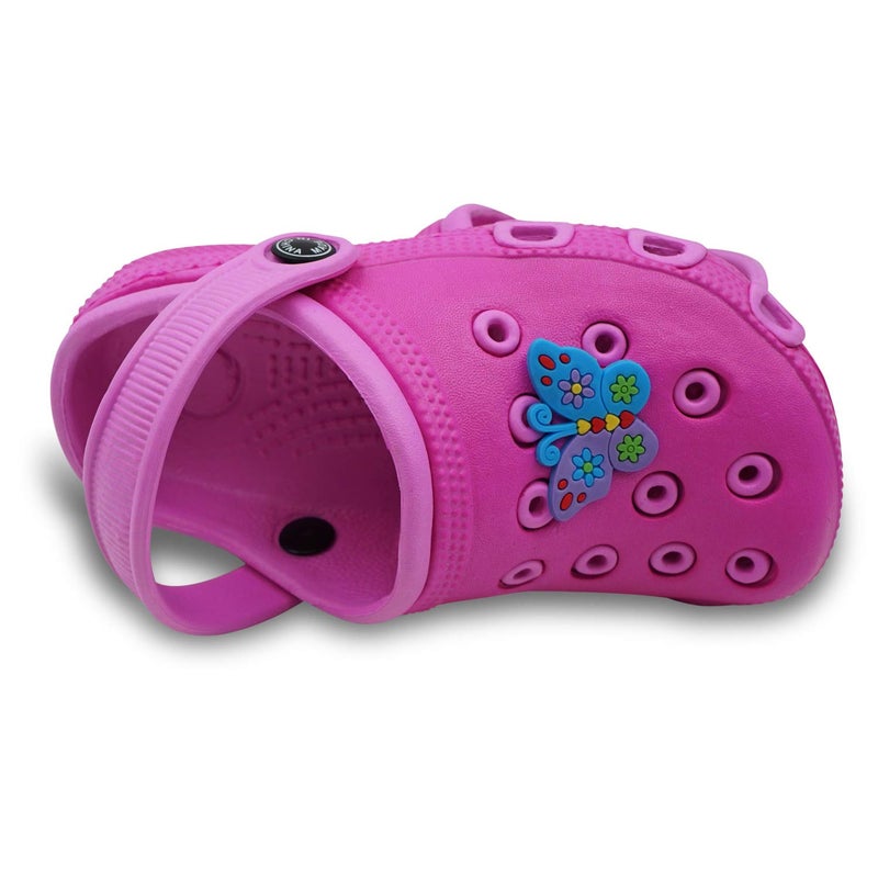 Namektch Toddler Little Kids Clogs Slippers Sandals, Non-Slip Girls Boys Clogs Slide Lightweight Garden Shoes Slip-on Beach Pool Shower Slippers Rose Red - Image 2